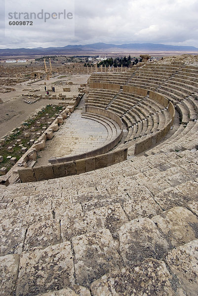 Theater  römische Website von Timgad  UNESCO World Heritage Site  Algerien  Nordafrika  Afrika