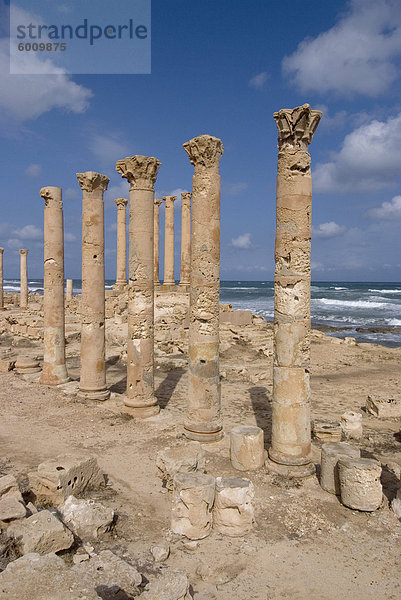 Tempel der Isis  römische Website von Sabratha  UNESCO World Heritage Site  Libyen  Nordafrika  Afrika