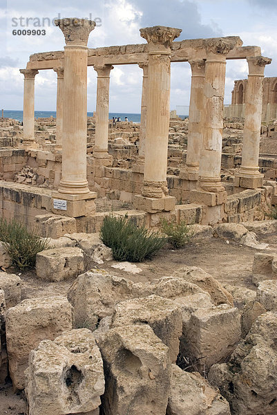 Peristyl House  Sabrata  UNESCO World Heritage Site  Libyen  Nordafrika  Afrika