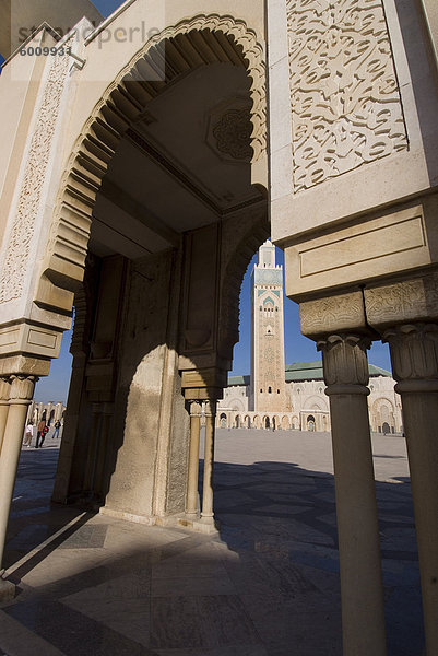 Hassan II Moschee  Casablanca  Marokko  Nordafrika  Afrika