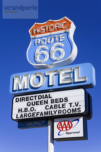 Strecke 66 Motel Sign  Seligman  Arizona  Vereinigte Staaten von Amerika  Nordamerika