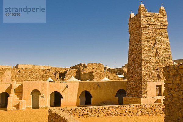 Ksar oder mittelalterlichen Handelszentrum von Chinguetti  UNESCO Weltkulturerbe  nördlichen Mauretanien  Afrika