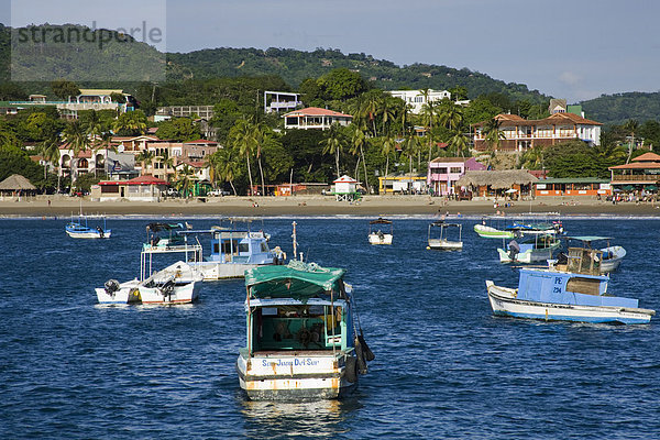 Boote in San Juan Del Sur Hafen  Abteilung Rivas  Nicaragua  Zentralamerika