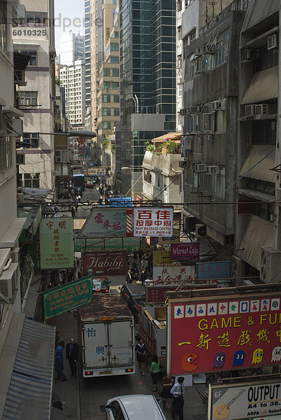 Einer schmalen Nebenstraße in Central  Hongkong  China  Asien