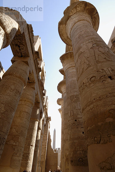 Hypostyle Hall  Tempel von Karnak  in der Nähe von Luxor  Theben  UNESCO World Heritage Site  Ägypten  Nordafrika  Afrika