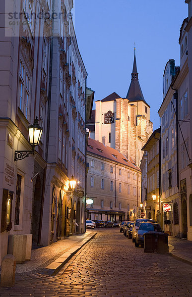 Einsame Straße  Old Town  Prag  Tschechische Republik  Europa
