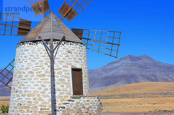 Alte Windmühle  Tefia  Fuerteventura  Kanarische Inseln  Spanien  Europa