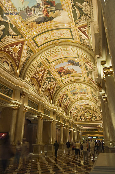 Lobby in der Nähe der Rezeption  Venetian Hotel  Las Vegas  Nevada  Vereinigte Staaten von Amerika  Nordamerika