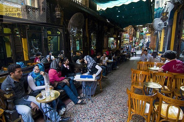 Nordafrika Kairo Hauptstadt Wohnhaus Kaffee Afrika Ägypten