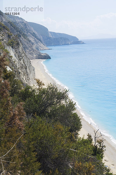 Stufe Europa Strand hoch oben 1 übergeben Griechenland Griechische Inseln Ionische Inseln Lefkas Westküste