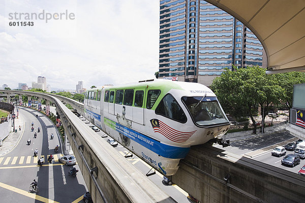 Monorail  Einschienenbahn  Kuala Lumpur  Malaysia  Südostasien  Asien