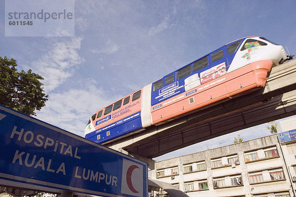 Monorail  Einschienenbahn  Kuala Lumpur  Malaysia  Südostasien  Asien