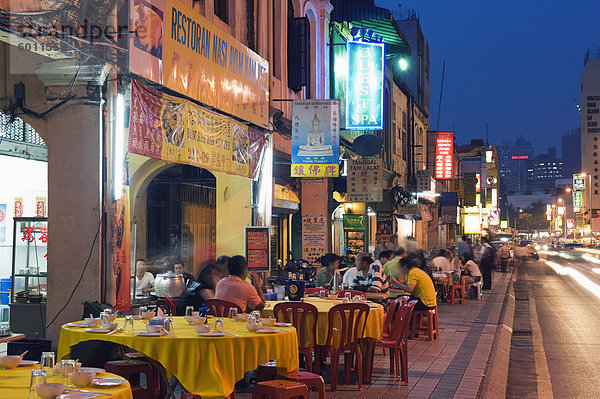 Restaurant im Freien  Chinatown  Kuala Lumpur  Malaysia  Südostasien  Asien