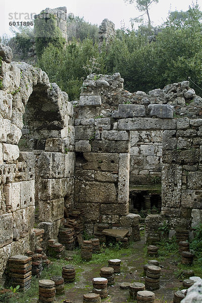 Griechische Ruinen  Phaselis  Anatolien  Türkei  Kleinasien  Eurasien