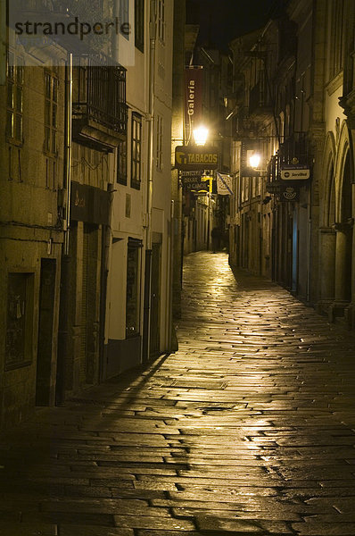 Nacht-Szene  Santiago De Compostela  Galicien  Spanien  Europa