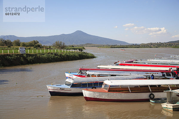 Boote  Lake Patzcuaro  Patzcuaro  Michoacan Zustand  Mexiko  Nordamerika