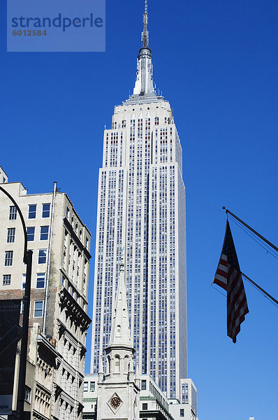 Empire State Building in Manhattan  New York City  New York  Vereinigte Staaten von Amerika  Nordamerika