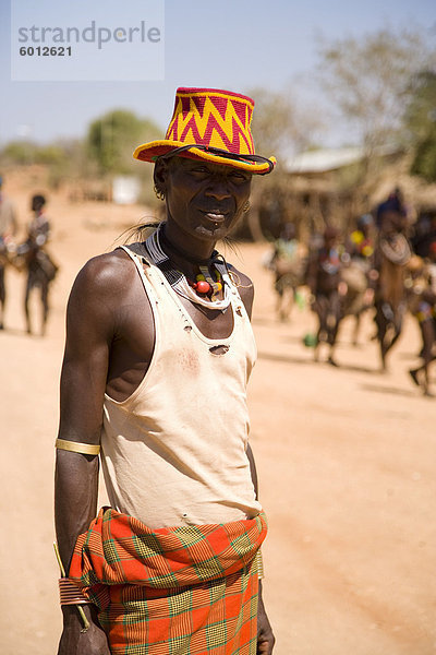 Stammesangehörige der Stamm der Hamer  Aufenthaltskosten Agro-Viehhalter  senken Omo-Tal  Turmi  Southern Ethiopia  Ost-Afrika  Afrika