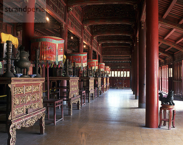 Die Dynastic Tempels (The Mieu)  zehn Nguyen-Kaiser  The Citadel  Hue  UNESCO Weltkulturerbe  Vietnam  Indochina  Südostasien  Asien