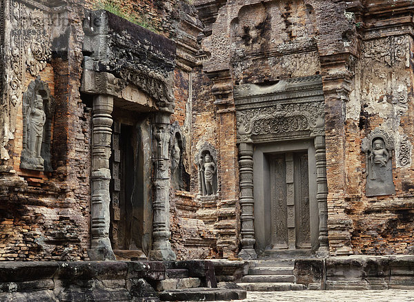 Prah Ko aus dem späten 9. Jahrhundert  Roluos  in der Nähe von Siem Reap  Kambodscha  Indochina  Südostasien  Asien