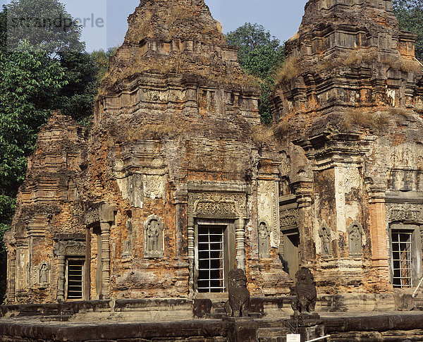 Lolei aus dem späten 9. Jahrhundert  Roluos  in der Nähe von Siem Reap  Kambodscha  Indochina  Südostasien  Asien