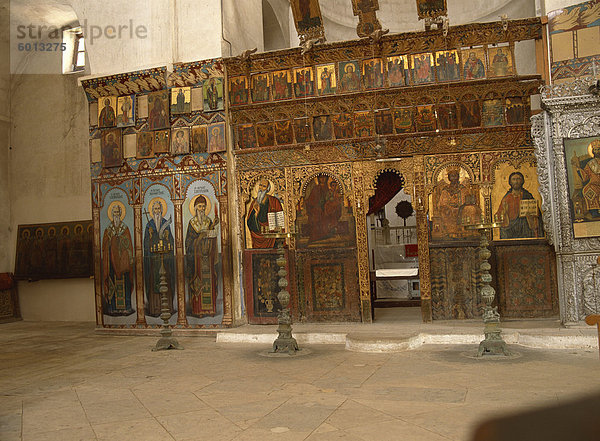 Der Ikonostase in orthodoxen Klosters Manastir-Karpaz  Nord-Zypern  Zypern  Europa