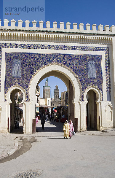 BAB Boujeloud Tor  Medina  Fez  Marokko  Nordafrika  Afrika