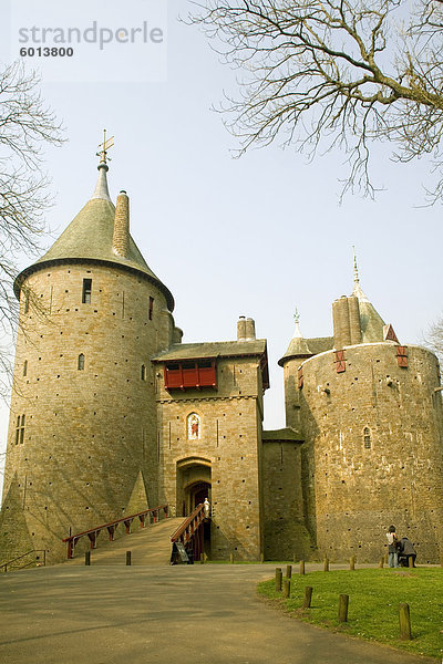 Castell Coch  in der Nähe von Cardiff  Wales  Vereinigtes Königreich  Europa