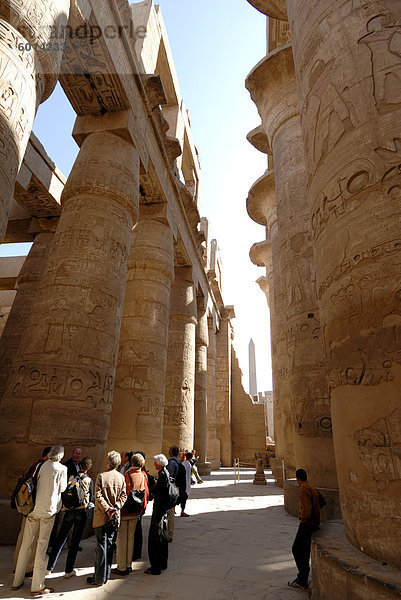 Hypostyle Hall  Tempel von Karnak  in der Nähe von Luxor  Theben  UNESCO World Heritage Site  Ägypten  Nordafrika  Afrika