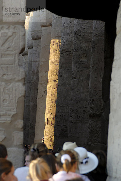 Hypostyle Hall  Tempel von Karnak  in der Nähe von Luxor  Theben  UNESCO World Heritage Site  Ägypten  Nordafrika  Afrika