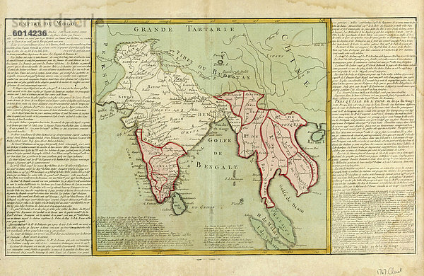 Alte Karte von Indien und Südostasien  Asien