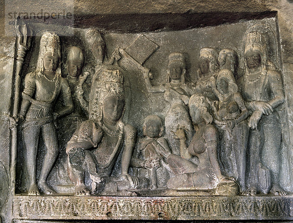 Ramesvara Höhle (Höhle 21)  Ellora  UNESCO-Weltkulturerbe  Maharashtra  Indien  Asien