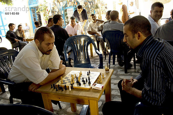 Café Schach Spieler  Mahdia  Tunesien  Nordafrika  Afrika