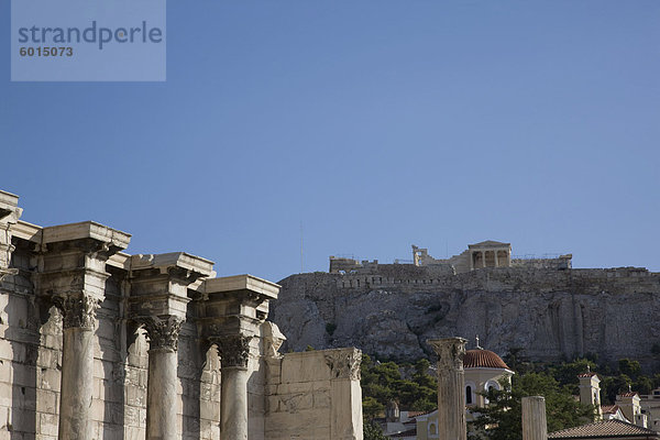 Die Bibliothek des Hadrian  Athen  Griechenland  Europa