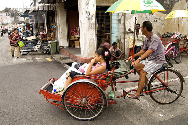 Trishaw  Georgetown  Penang  Malaysia  Südostasien  Asien