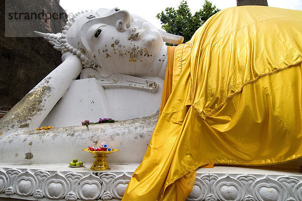 Liegender Buddha  Ayutthaya  Thailand  Südostasien  Asien