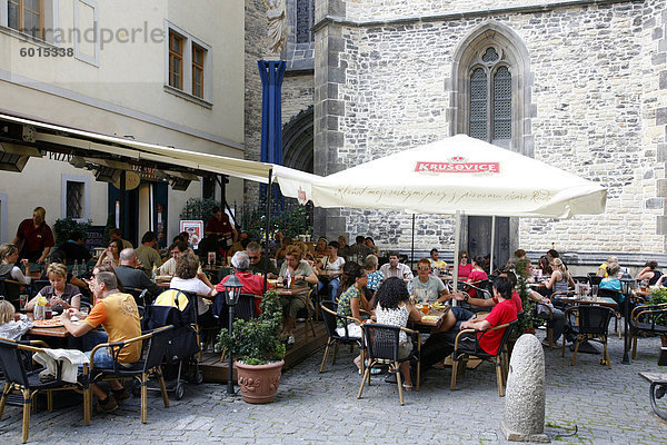 Prag Hauptstadt Europa Wohnhaus Cafe Tschechische Republik Tschechien Altstadt Hauptstadt