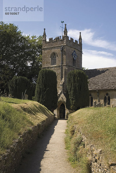 Pfarrkirche  Upper Slaughter  The Cotswolds  Gloucestershire  England  Vereinigtes Königreich  Europa