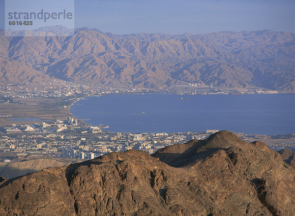 Blick über den Golf von Eilat  Elat  Israel  Naher Osten