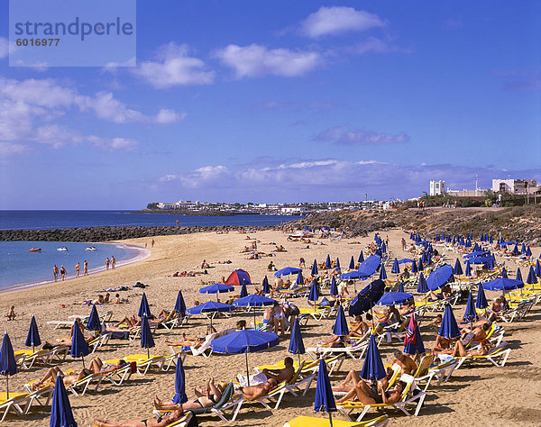 Strand von Playa Banca  Lanzarote  Kanarische Inseln  Spanien  Atlantik  Europa