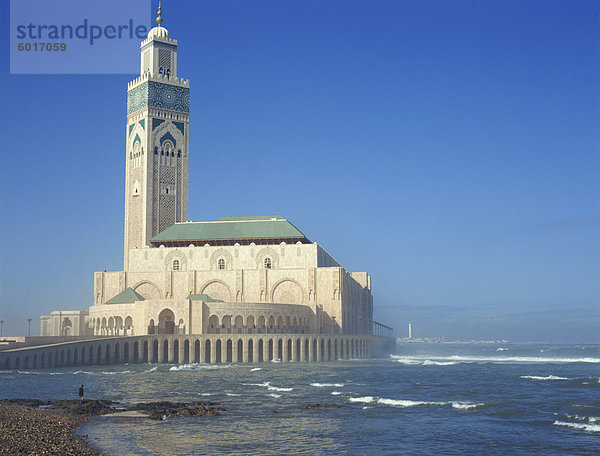 Die Hassan II Moschee  Casablanca  Marokko  Nordafrika  Afrika