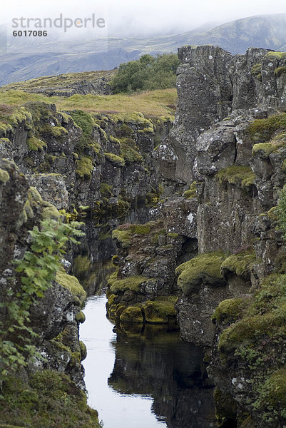 Thingvellir  Website des ursprünglichen 10. Jahrhundert isländischen (Parlament) und geografische Kluft zwischen Europa und Nordamerika  Island  Polarregionen