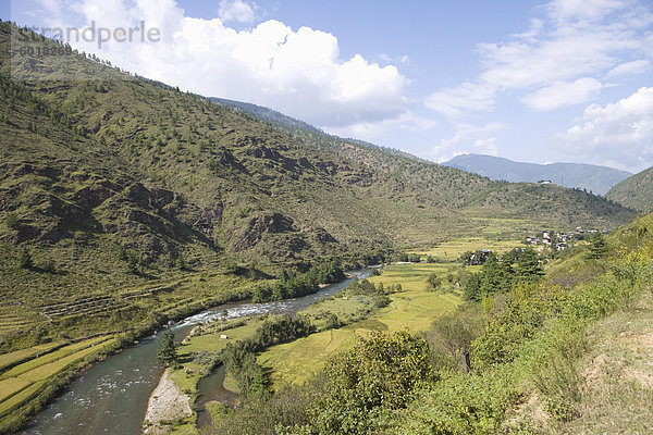 Puna Tsang River  Bhutan  Asien