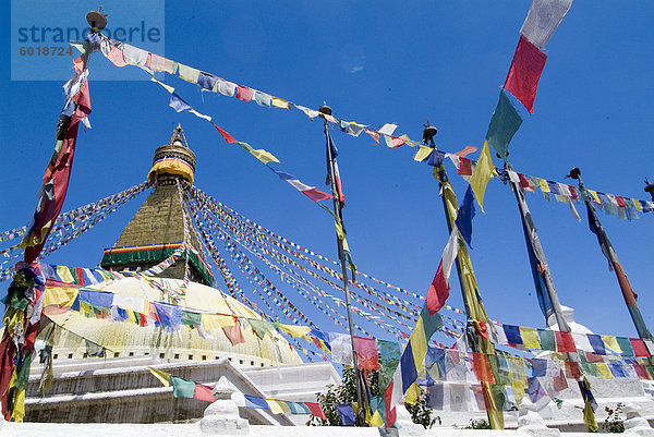 (Bodhnath) Boudhanath Stupa  UNESCO-Weltkulturerbe  Kathmandu  Nepal  Asien