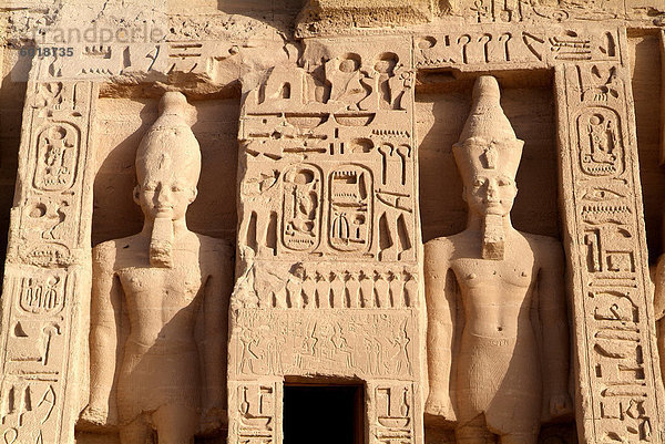 Detail der Temple von Abu Simbel  UNESCO-Weltkulturerbe  Nassersee  Ägypten  Nordafrika  Afrika