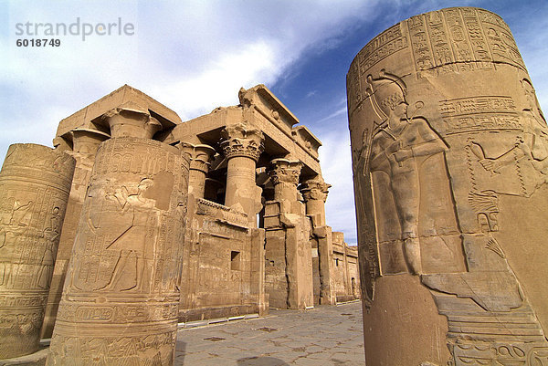 Kom Ombo Tempel  Nil  Ägypten  Nordafrika  Afrika