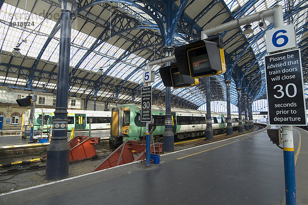 Bahnhof Brighton  Brighton  Sussex  England  Vereinigtes Königreich  Europa
