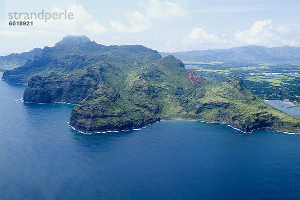Luftbild von der Südküste der Insel Kauai  Hawaii  Vereinigte Staaten von Amerika  Pazifik  Nordamerika