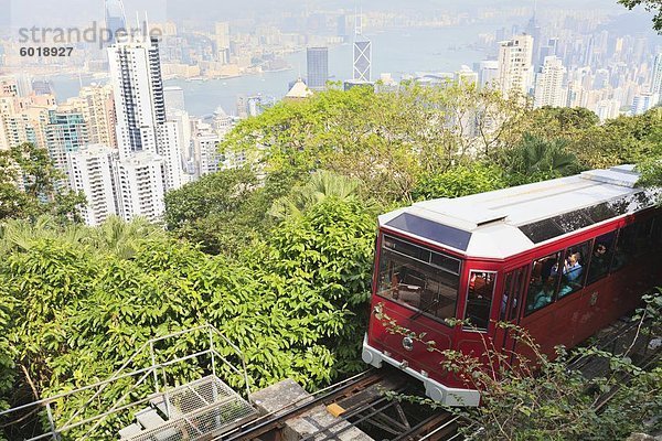 Die Peak Tram Klettern Victoria Peak  Hong Kong  China  Asien