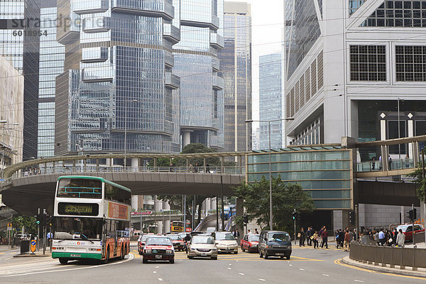 Straßenszene in Central  Hong Kong Island  Hongkong  China  Asien